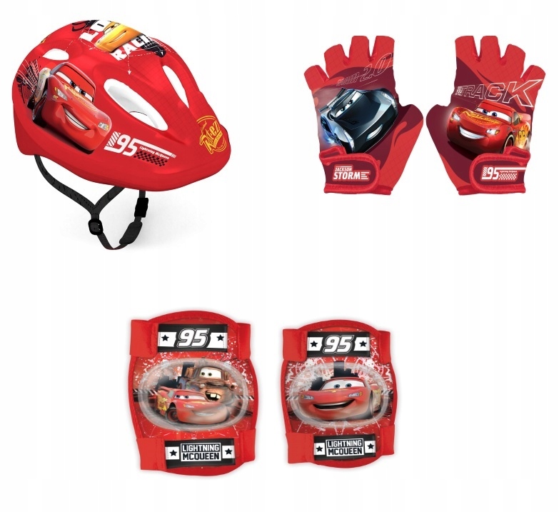 

Zestaw Kask Ochraniacze +rekawiczki 18m McQueen