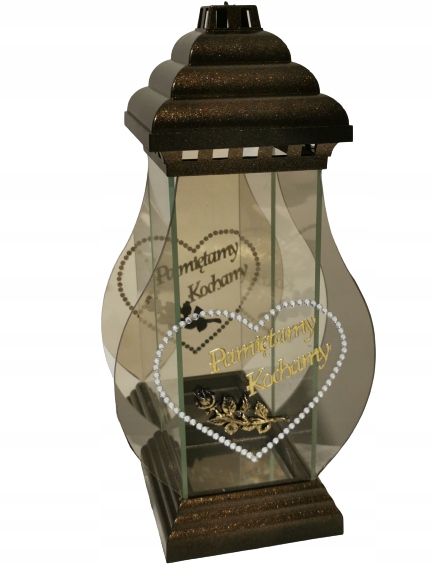 

Znicz lampion karafa napis Pamiętamy Kochamy