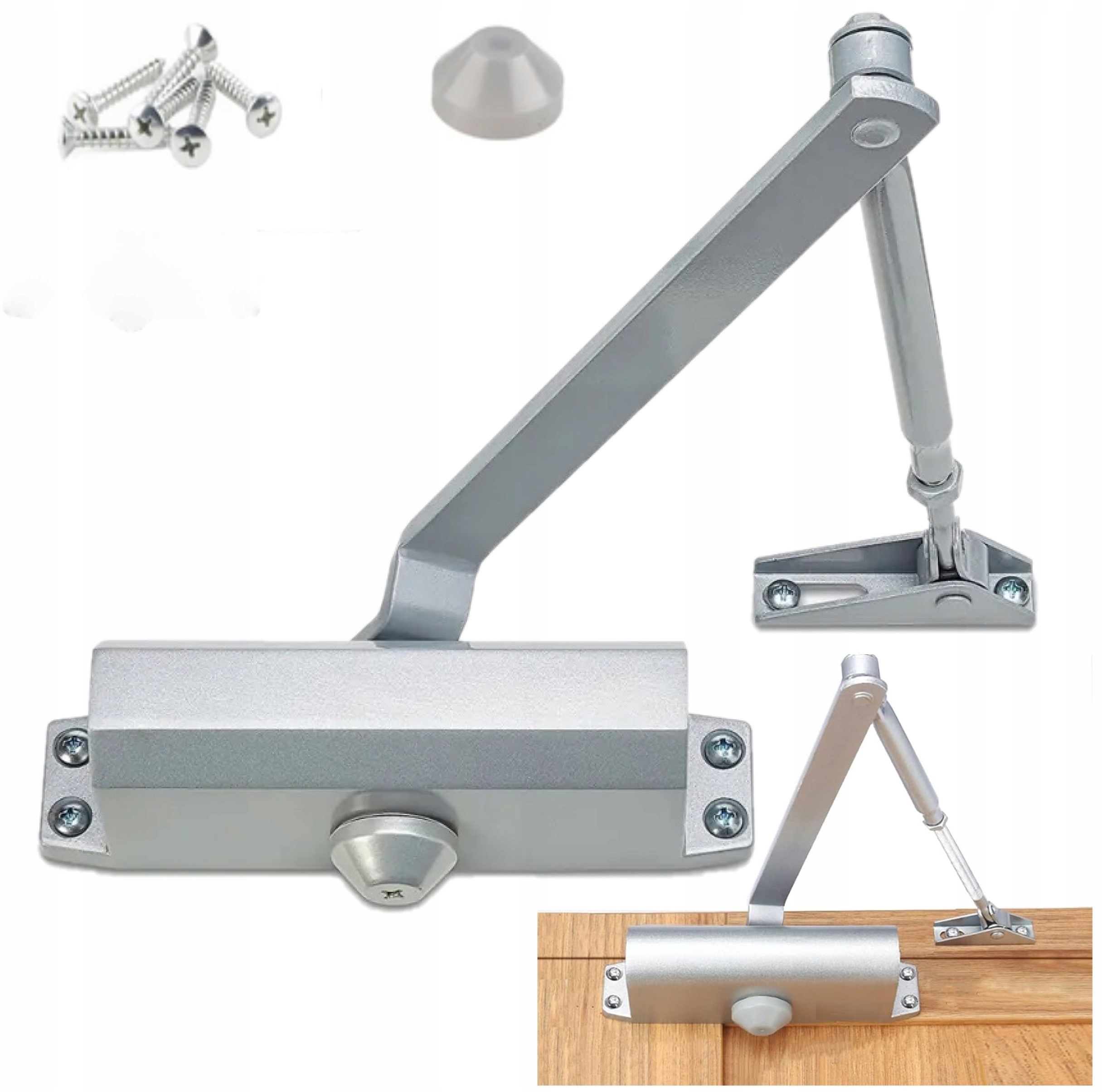 SAMOZAMYKACZ DO DRZWI ZAMYKACZ DRZWIOWY Z RAMIENIEM DOMYKACZ 35-60kg