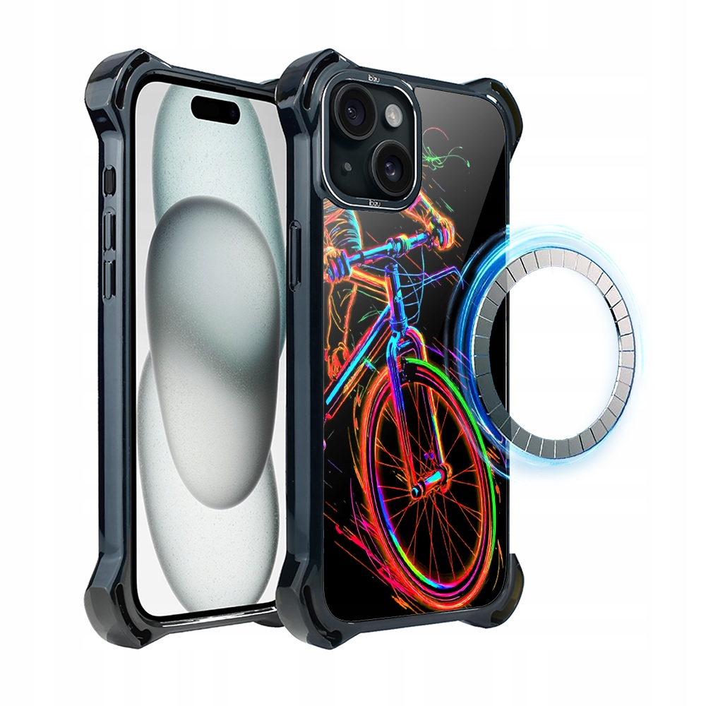 Pouzdro pro iPhone 15 Plus Ibizu DropGuard Ultra s MagSafe, cyklistická vibrace
