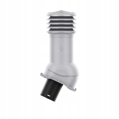 Větrací komín HiVent nezateplený, průměr 150 mm Světle Šedý