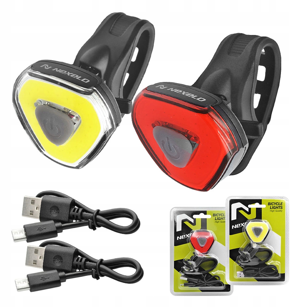 

Zestaw Lampek Lampki Rowerowe Led Aku Nexelo