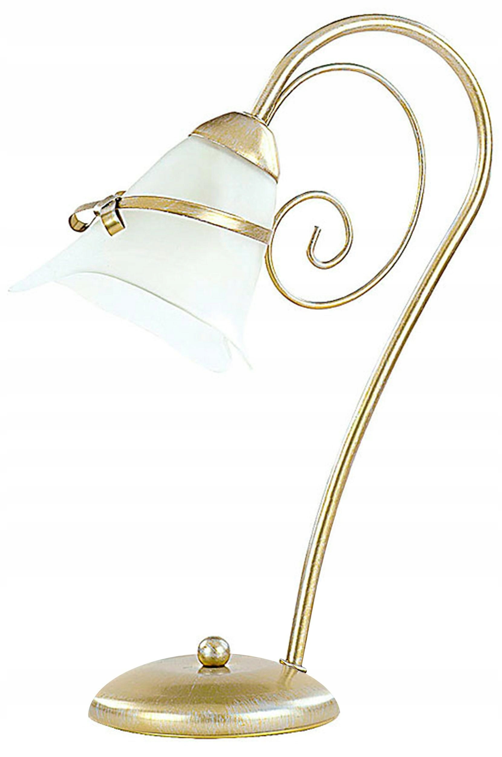 Stolní lampa Mašle Zlatá Skleněná klasická elegance pro stylový psací stůl