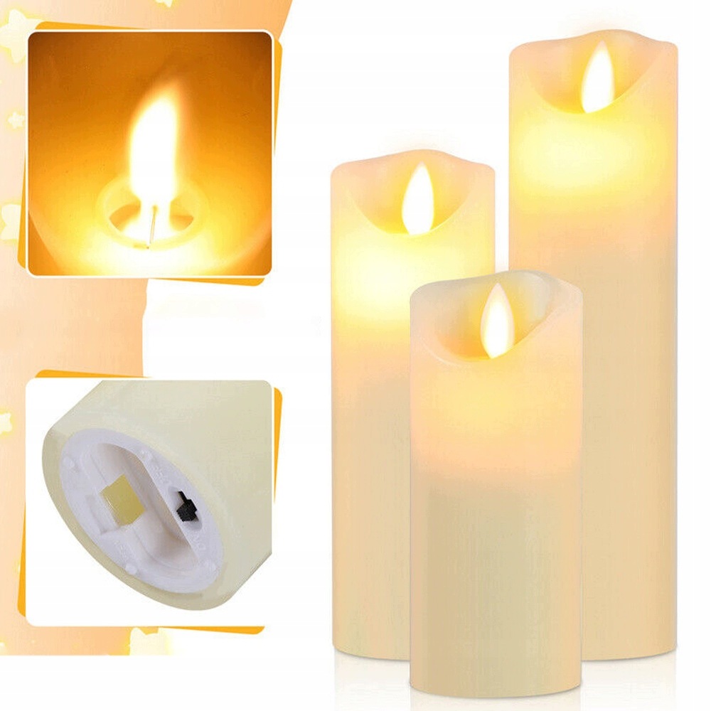5 Ks Svíčka Sada Svíček Led Efekt Plamene Přírodní Vosk Usb Ovladače
