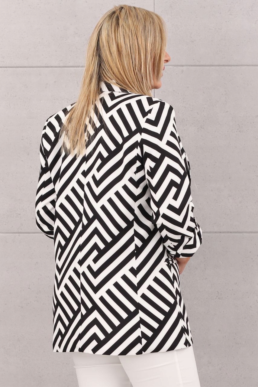 ŻAKIET MARYNARKA DŁUGA ELEGANCKA WZÓR POLSKI PRODUCENT ROZMIARY Rozmiar 40