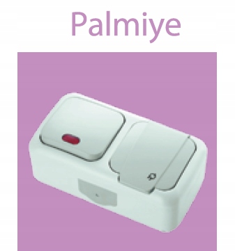 Viko PALMIYE Łącznik natynkowy schodowy podwójny Rodzaj wyłącznik