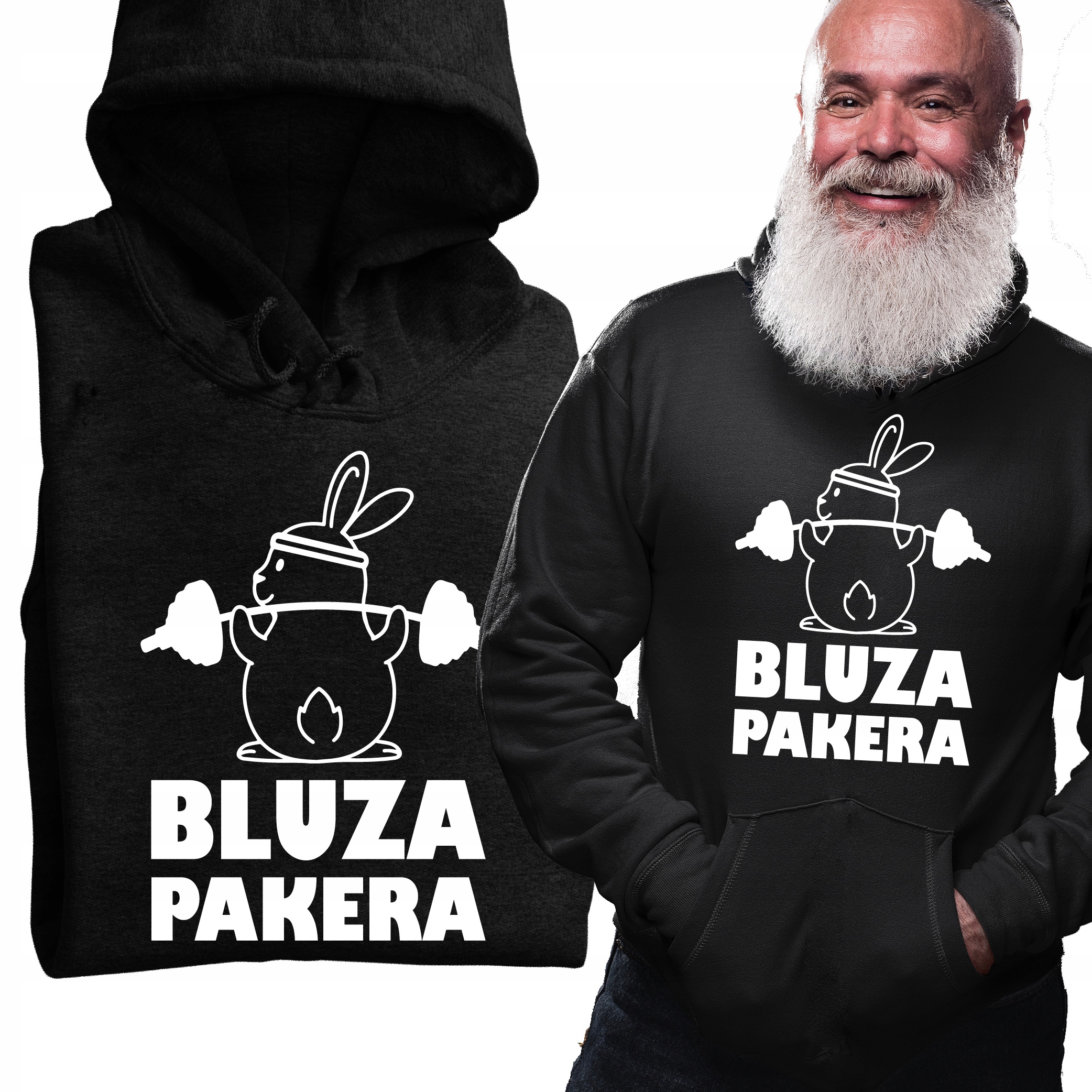

Bluza Z Kapturem Siłownia Siłka Trening Paker M