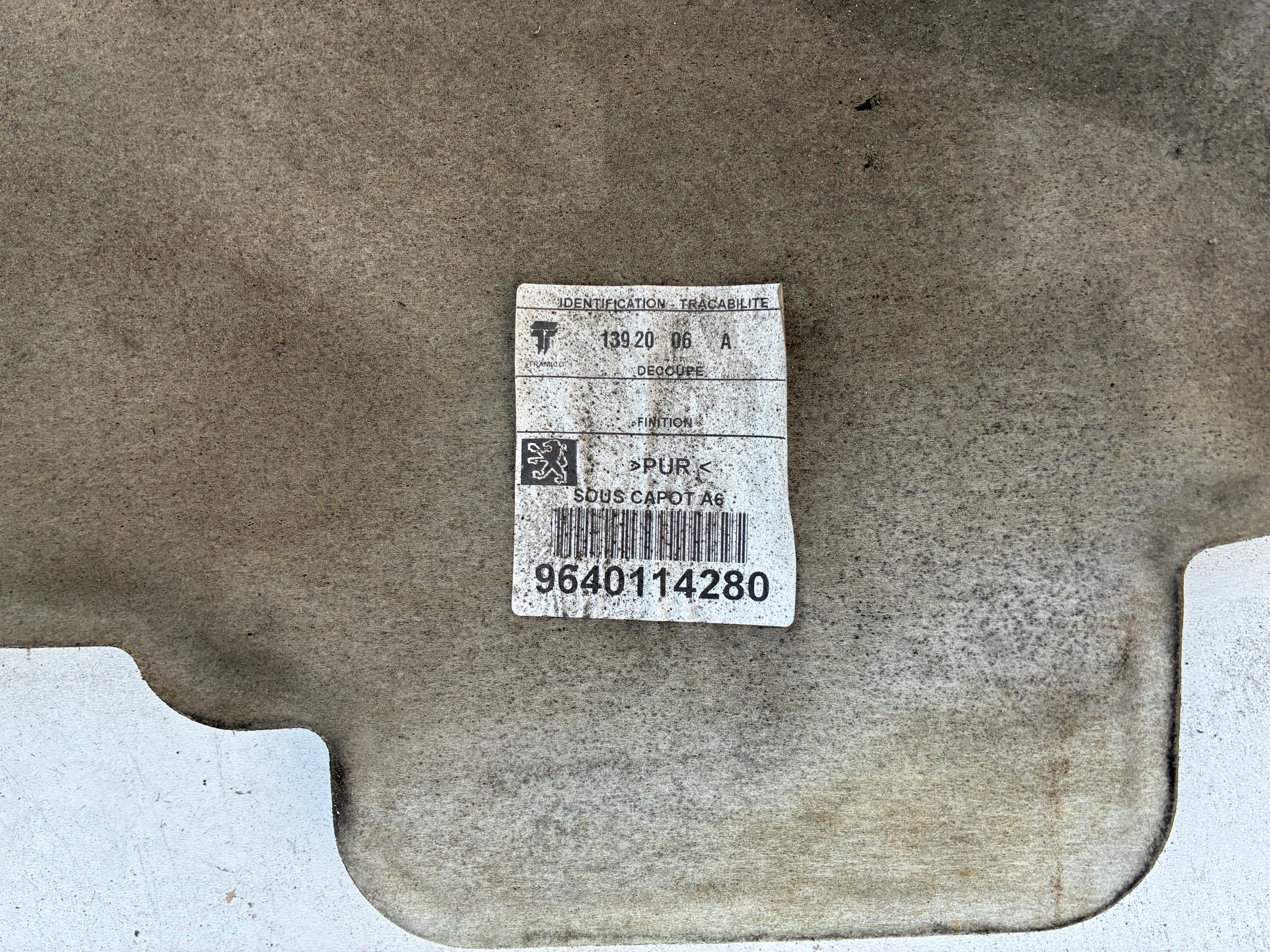 soundproofing bonnets Citroen C2 Lift 03-09r.