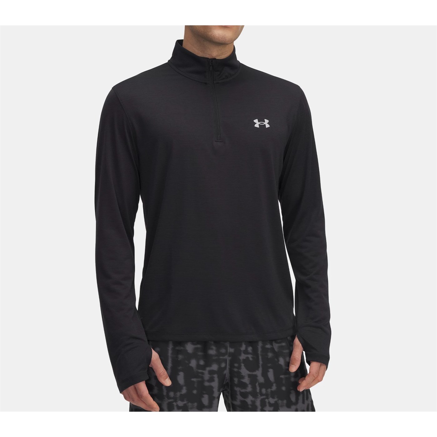 Pánská Mikina Na Běhání Under Armour Launch Černá L prodyšná regular