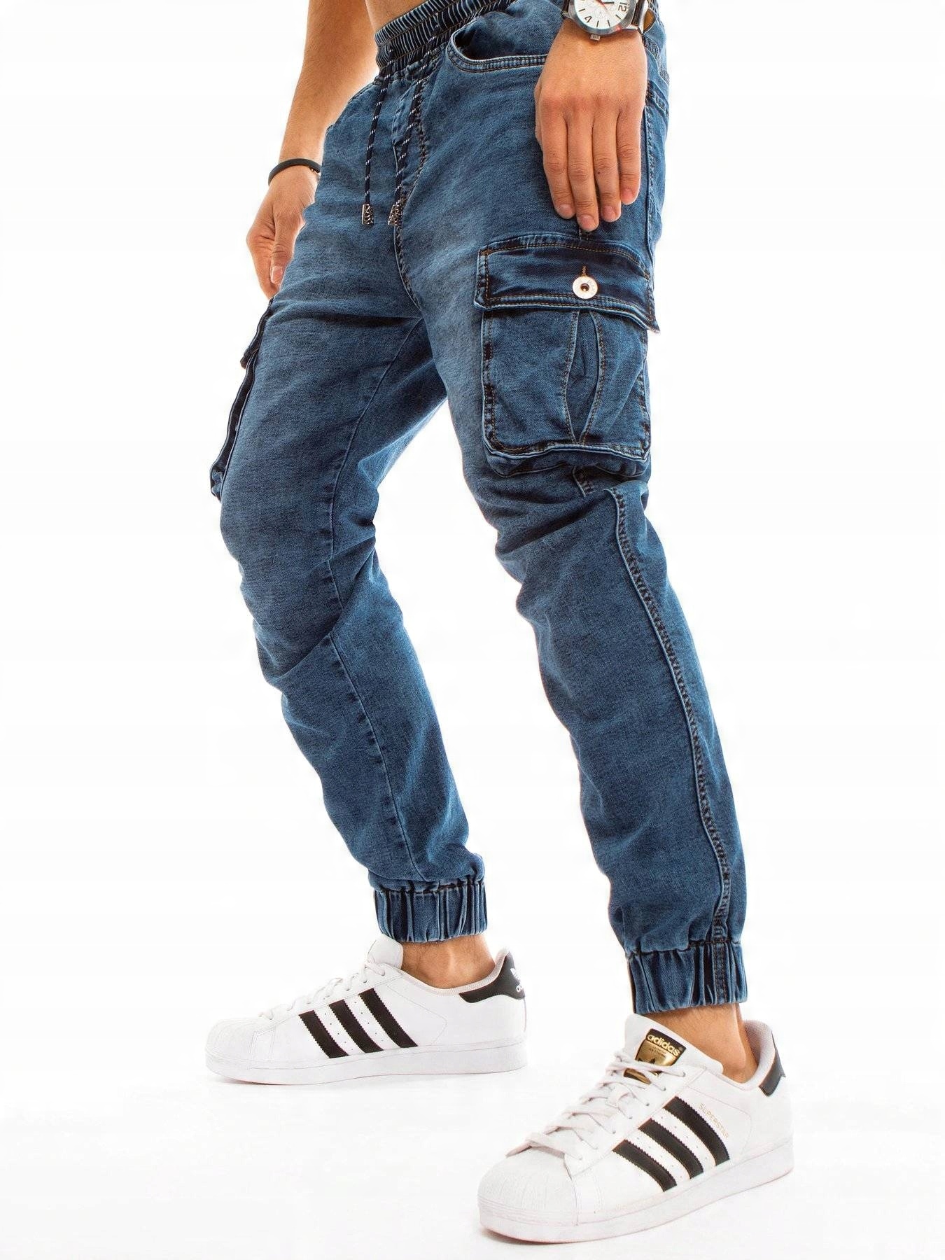

Męskie Spodnie Joggery Jeansowe Cargo ux3212 - 32