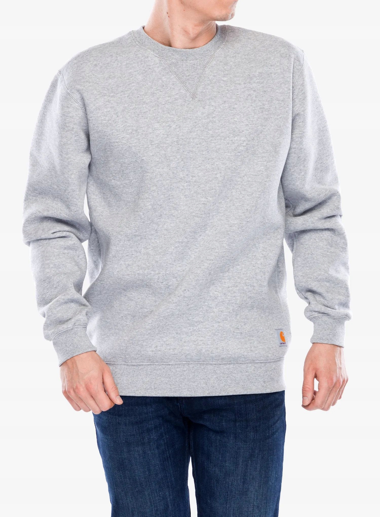 Mikina bez kapuce Carhartt Midweight Crewneck vřesově šedá S