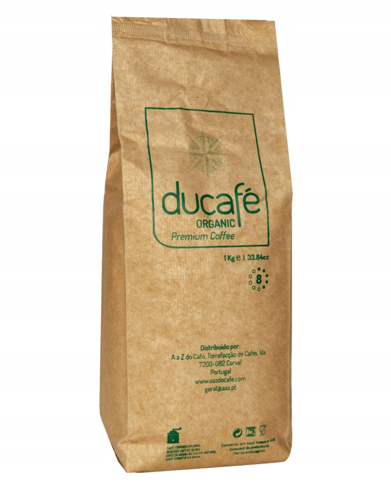 Levně Káva zrnková Ducafe Organic Premium Arabica 1 kg videokniha Bonus