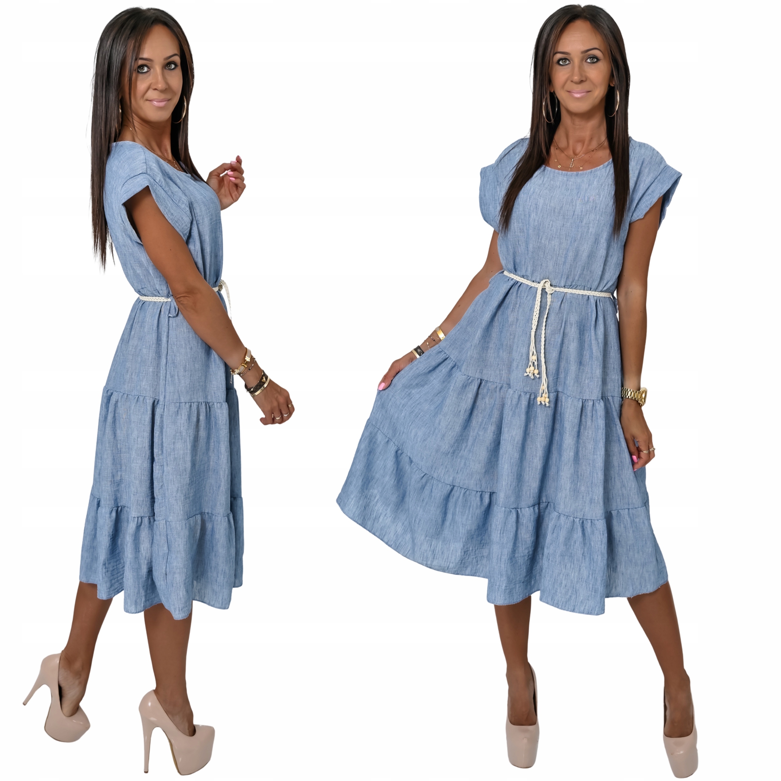 Piękna Przewiewna Casualowa Sukienka Lanvi! WZ.4