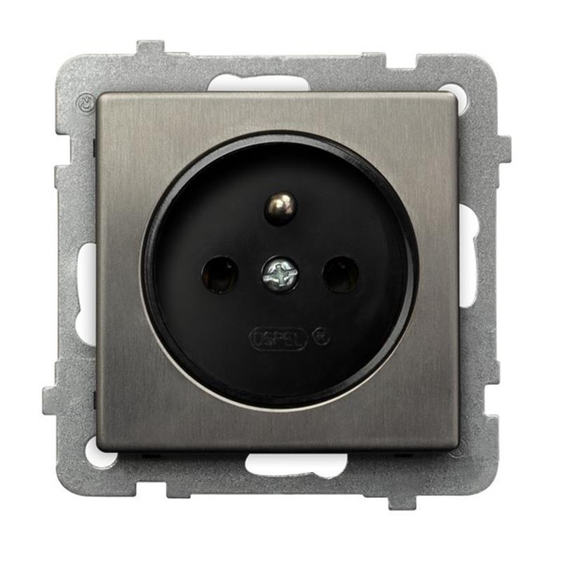 Ospel Sonáta ocel inox zásuvka x1 +0 GP-1RMZ/m/37