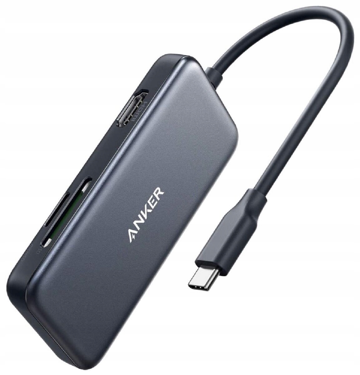 Anker Hub Stacja Dokująca PowerExpand 5-in-1 Usb-c Media Hub/A8334HA1 Szary