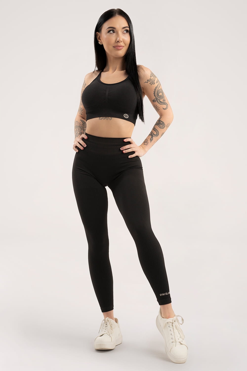 Leginsy Gym Glamour deep push up 2.0 black L