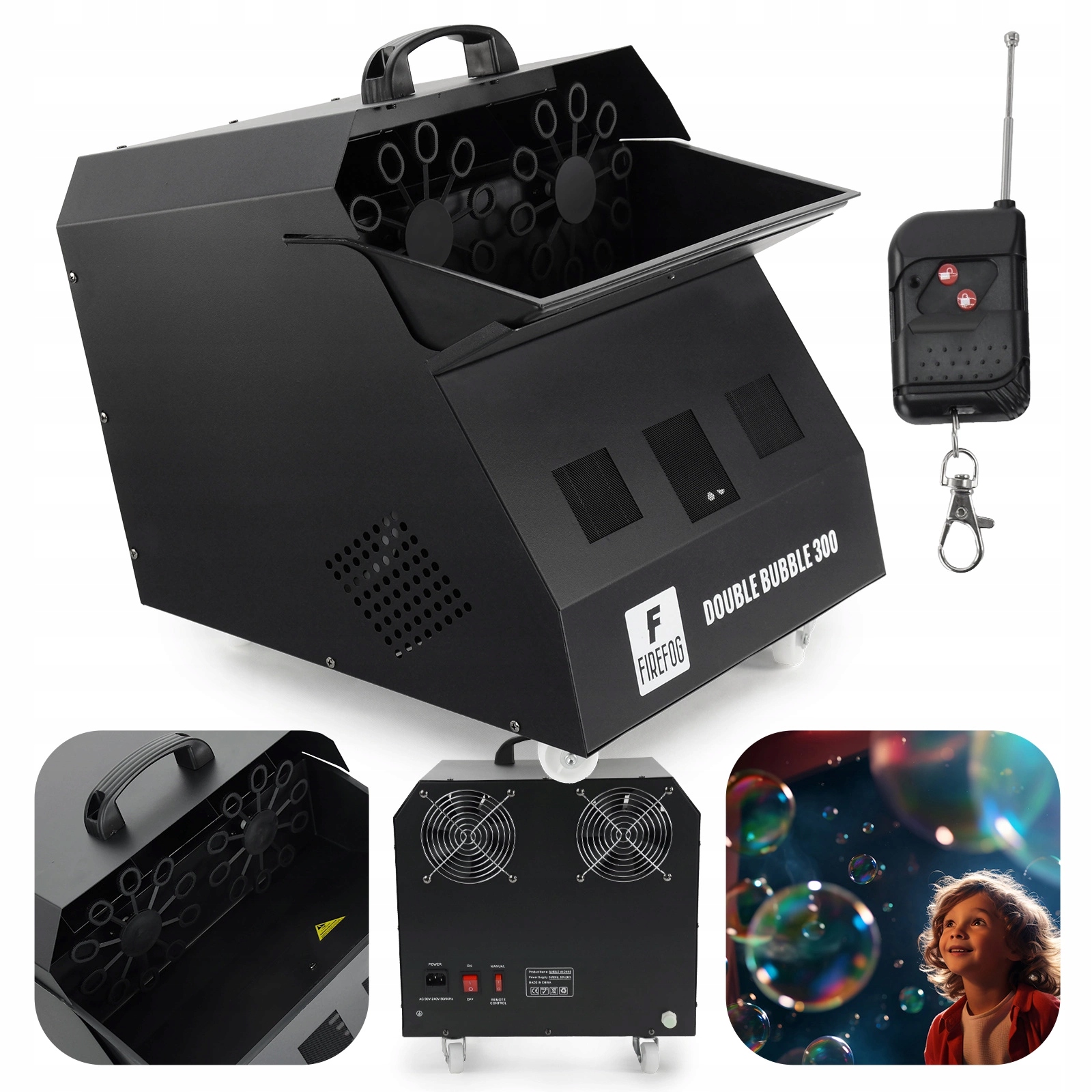 Maszyna do baniek podwójna wytwornica bańkownica wytwornica z pilotem