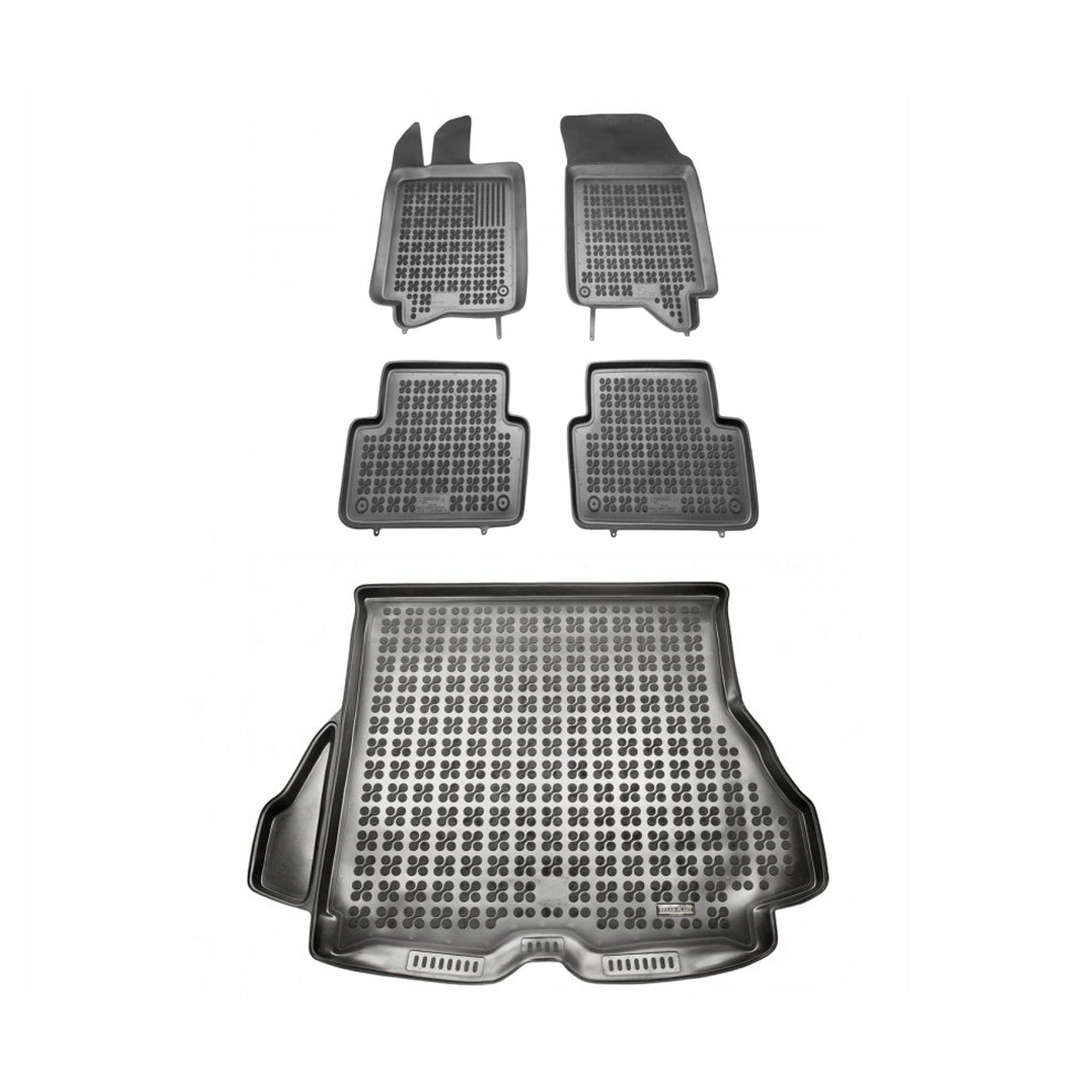 Sada koberčekov čierna gumová rohož čierna Renault Laguna II 2001-2007