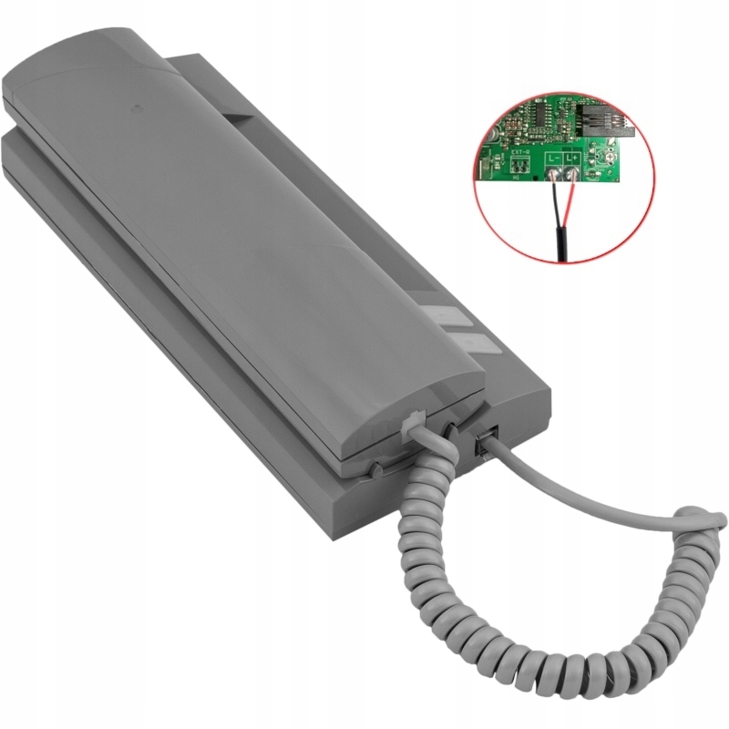 Unifon 2ŻYŁOWY Proel PC-512/S Cyfrowy Domofon Instalacja 2 Żyłowa Szary