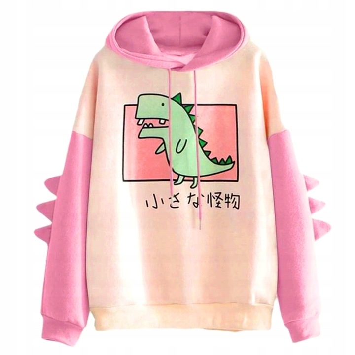 Dámská mikina s kapucí Japonský Dinosaurus L