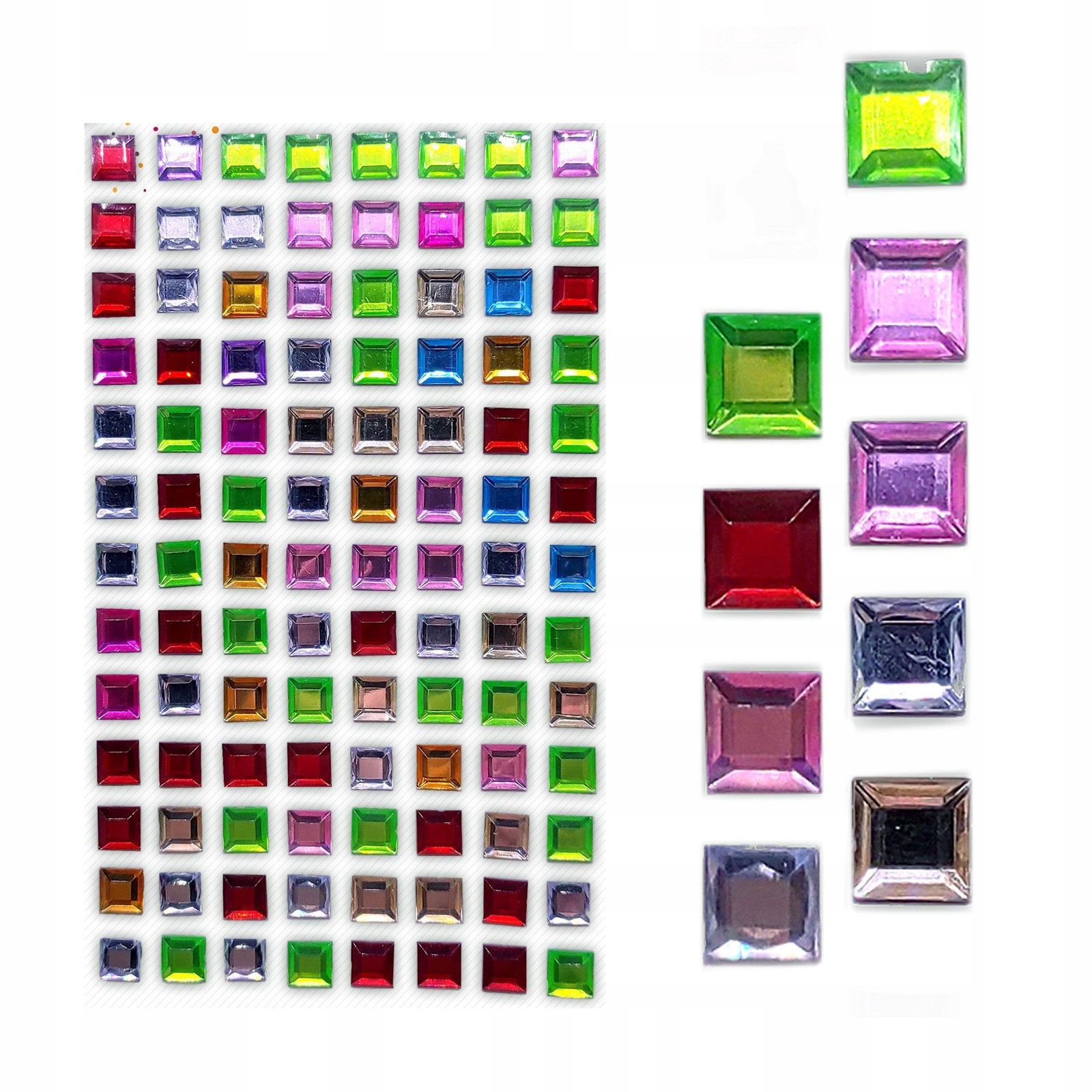 

Diamenciki Naklejki kryształki Diy Kwadraty 8mm