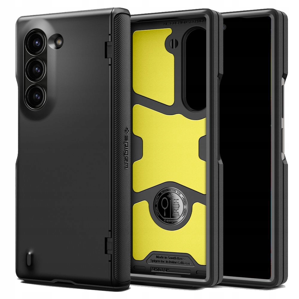 Etui Do Galaxy Z Fold 6 Spigen Slim Armor Pro Czarne Case Obudowa Futerał