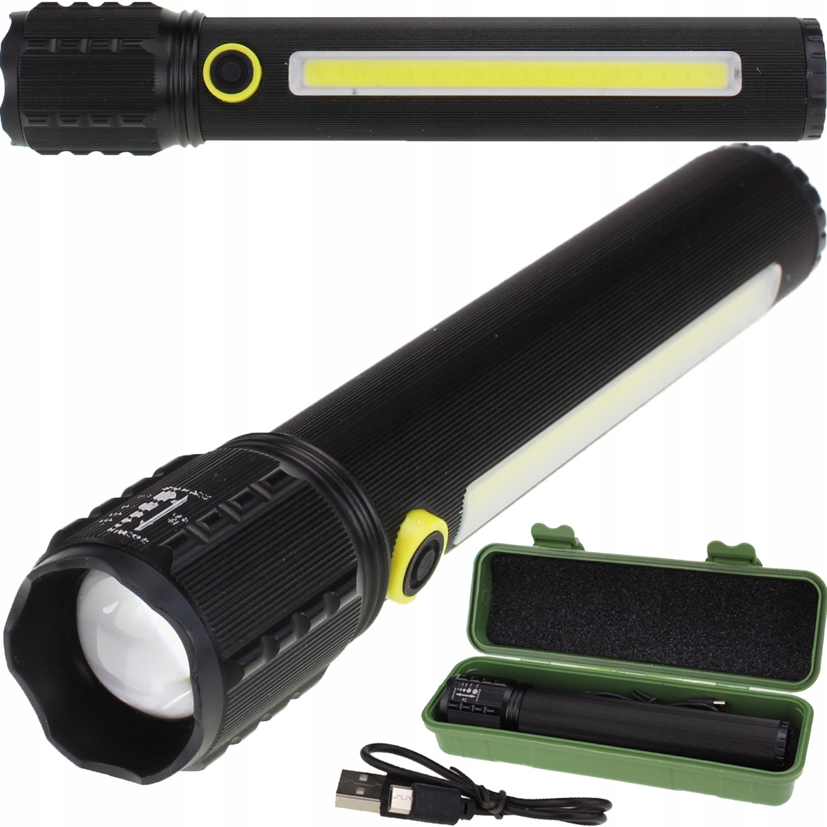 LATARKA TAKTYCZNA LED AKUMULATOR 3 TRYBY + ETUI X-BALOG BL-C63 1379