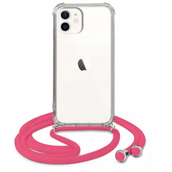 

Etui Crossbody do Iphone 12 Case Sznurek Różowy