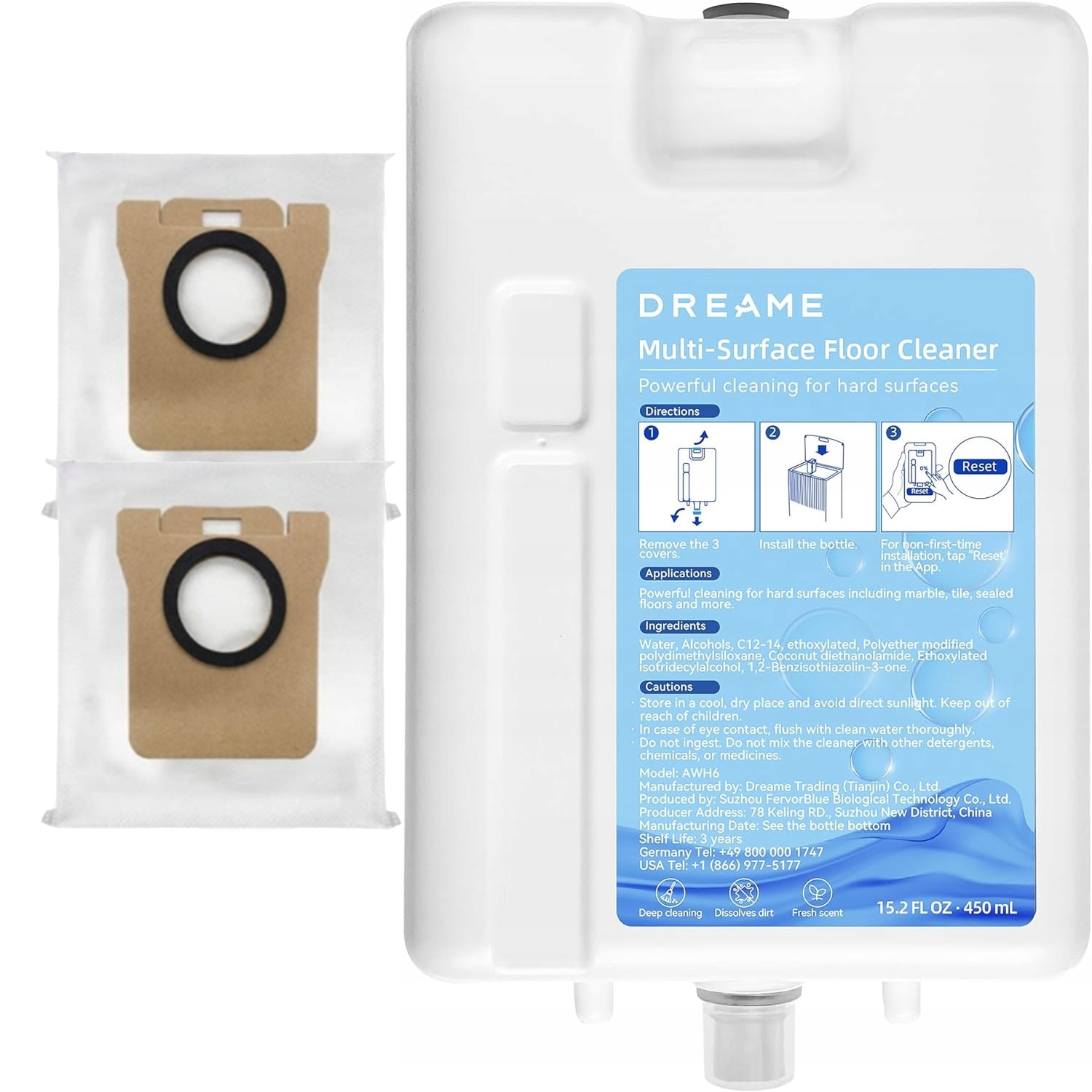 Originální Prostředek Kapalina AWH6 Do Robota Dreame L20 Ultra Dárek 2 sáčky L20