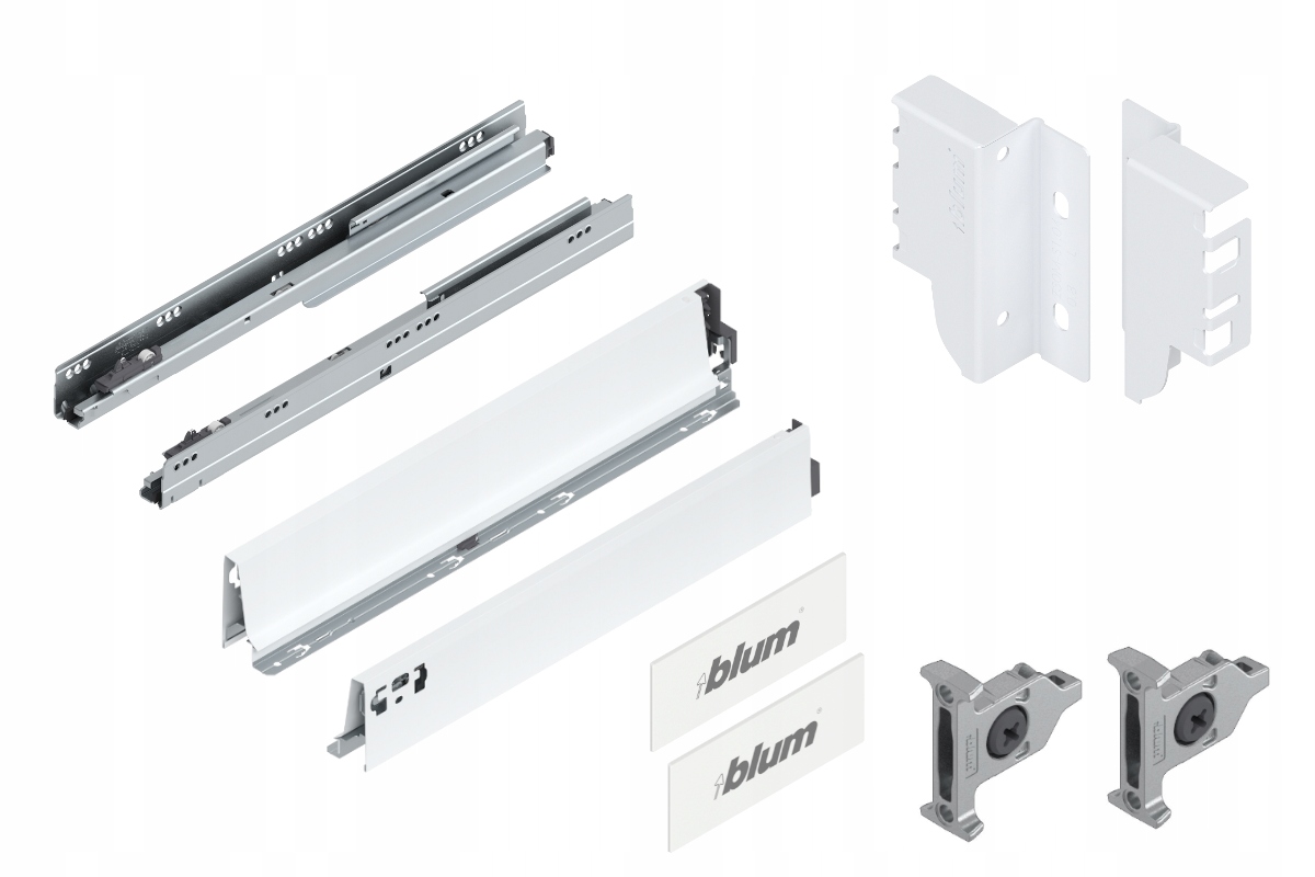 Blum Šuplík 550 Zásuvka nízká M bílá 65 kg