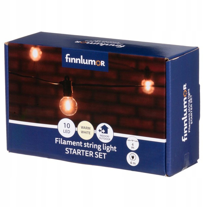 Led girlanda s filamentovými žárovkami, 4 m, teplé světlo