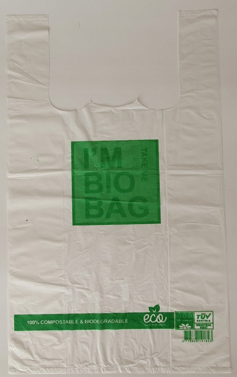 Reklamówki 28x48 cm biodegradowalne ziemniaczane