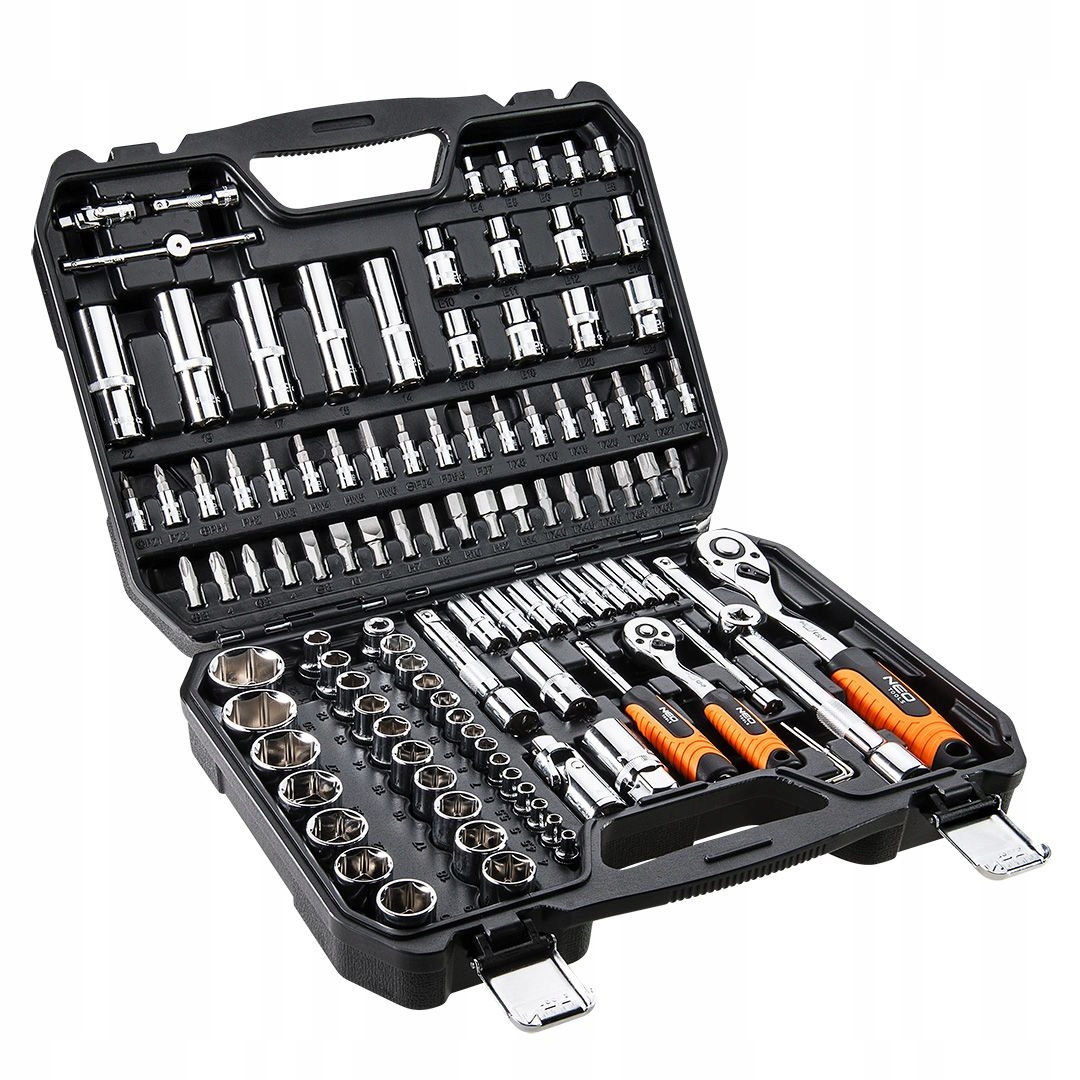 ZESTAW narzędzi Neo KLUCZE nasadowe walizka 110el Waga produktu z opakowaniem jednostkowym 7.5 kg