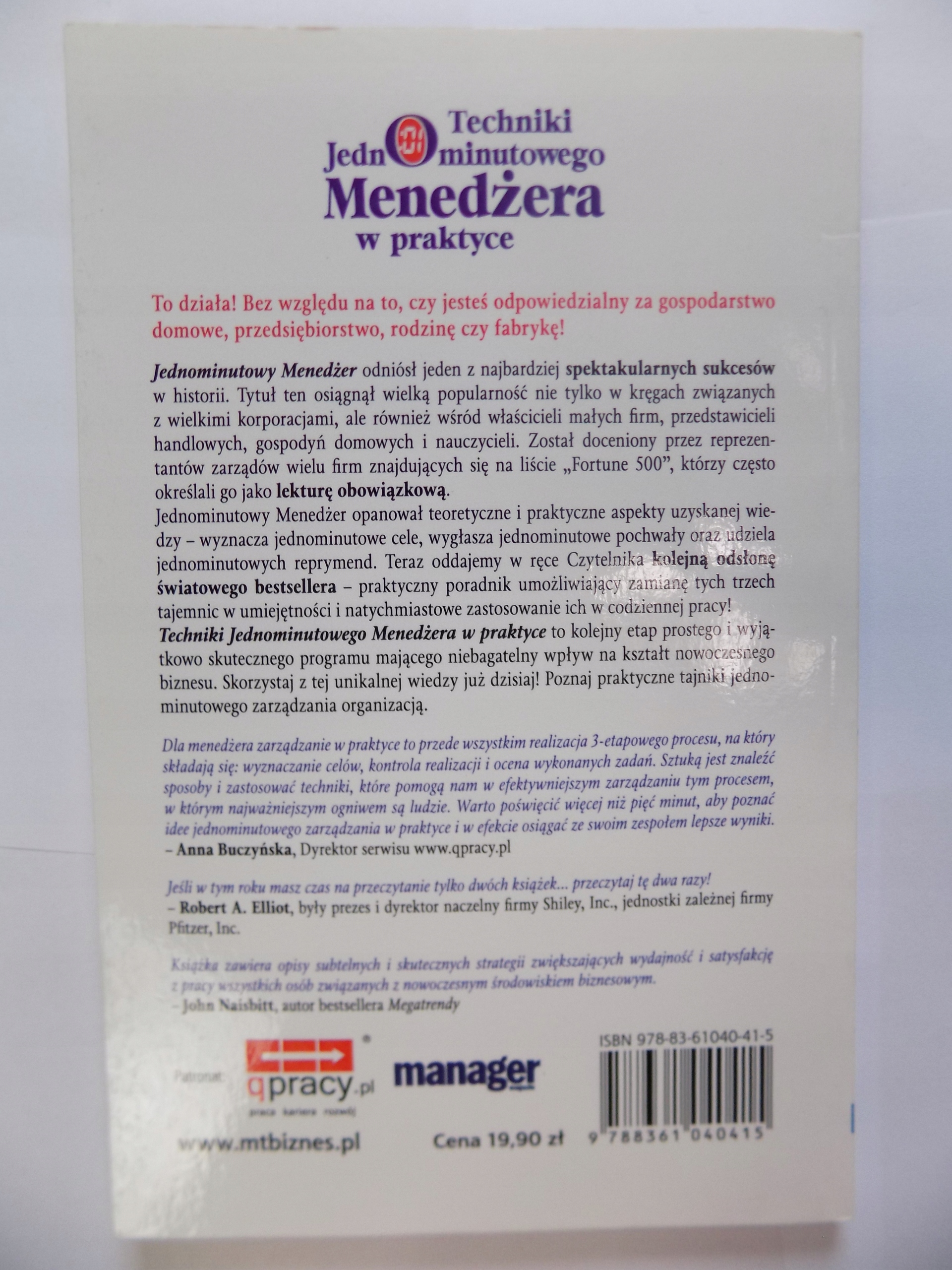 Techniki Jednominutowego Menedżera w praktyce Ken ISBN 9788380872653