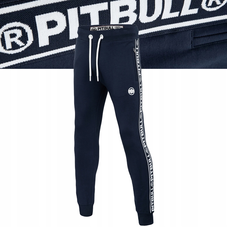 Męskie Spodnie Dresowe Pitbull Terry Byron Lampasy