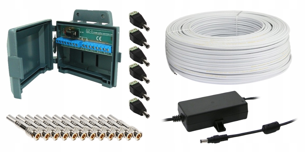 ZESTAW MONITORINGU 6 KAMER KOPUŁKI BIAŁE METAL 5Mpx DYSK 1TB APLIKACJA P2P Model DVS-HA5028ND-IR