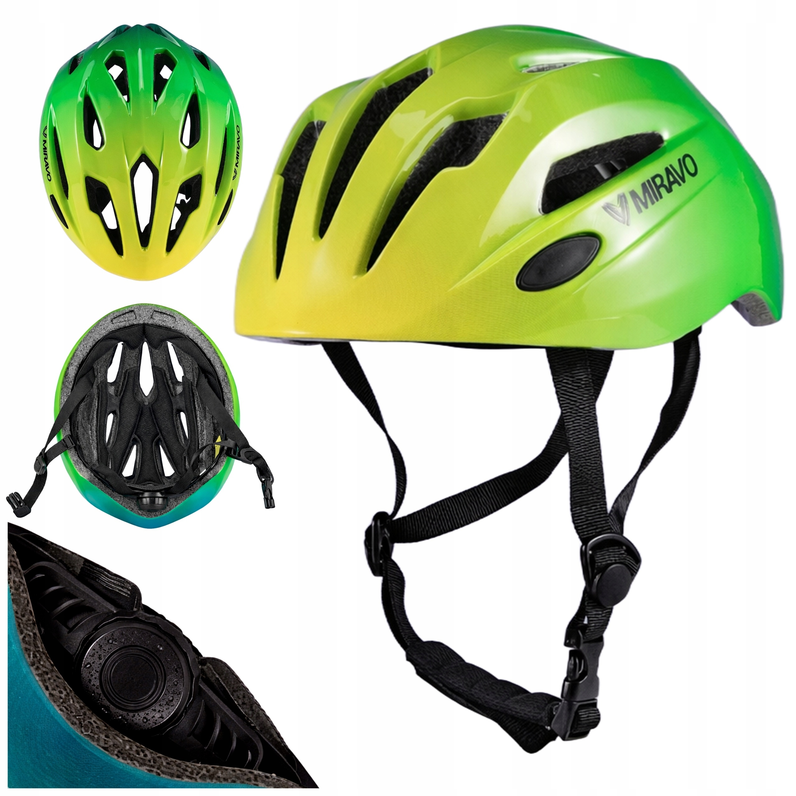 Kask Rowerowy Dziecięcy Hulajnoga Regulowany Rozmiar 52-56 CM S Lekki