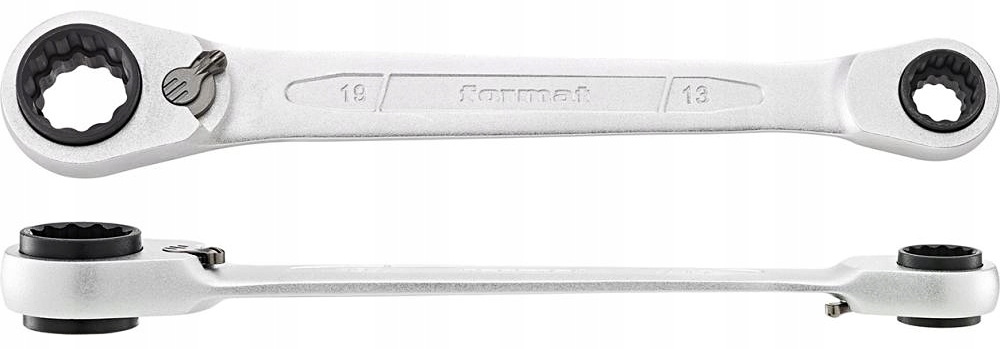 Format 57770007 Klucz oczkowy Quadro z grzechotką 4w1 10mm 13mm 17mm 19mm