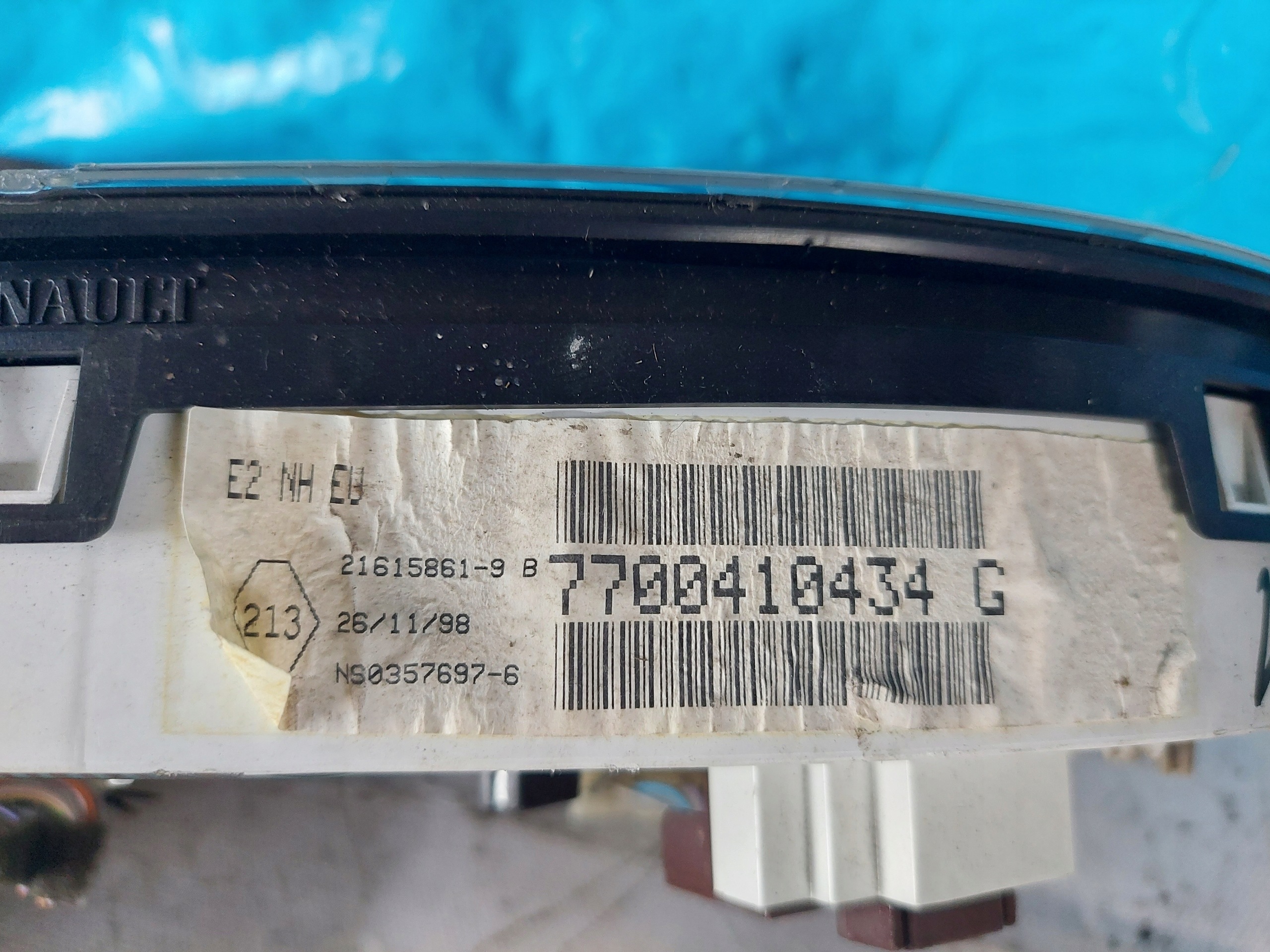 dials clock CLIO II 1.4 B 7700410434G