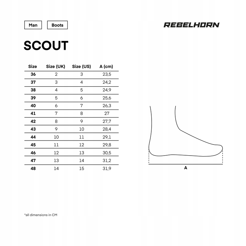 Buty motocyklowe Rebelhorn Scout Air 37 Typ Turystyczne / Adventure