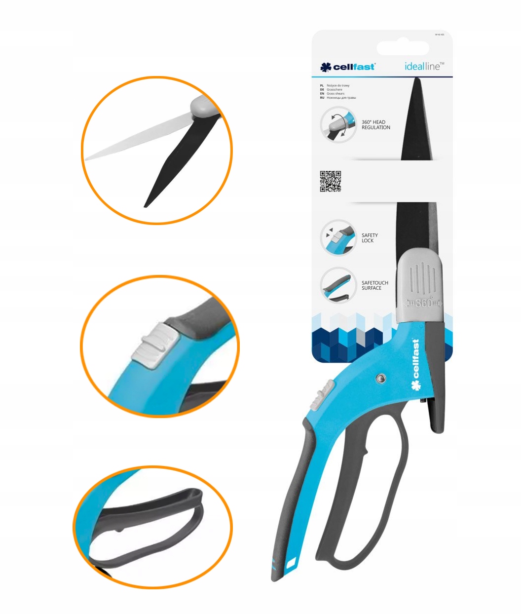 

Nożyce Do Trawy 13CM Ideal 40-405 Cellfast