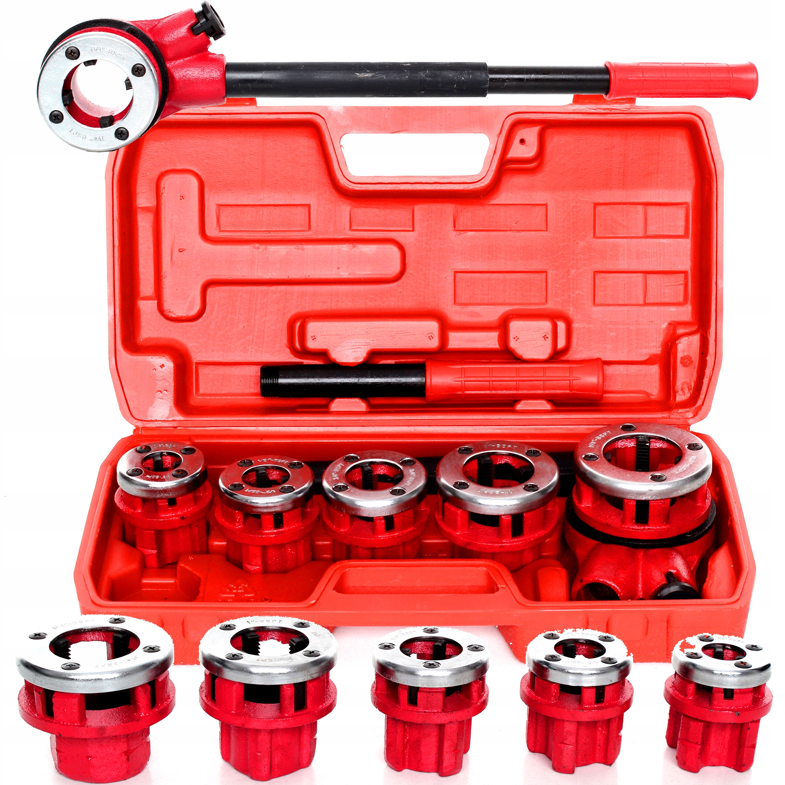 

Gwintownica Do Rur 5 Elementów Zestaw Narzynek