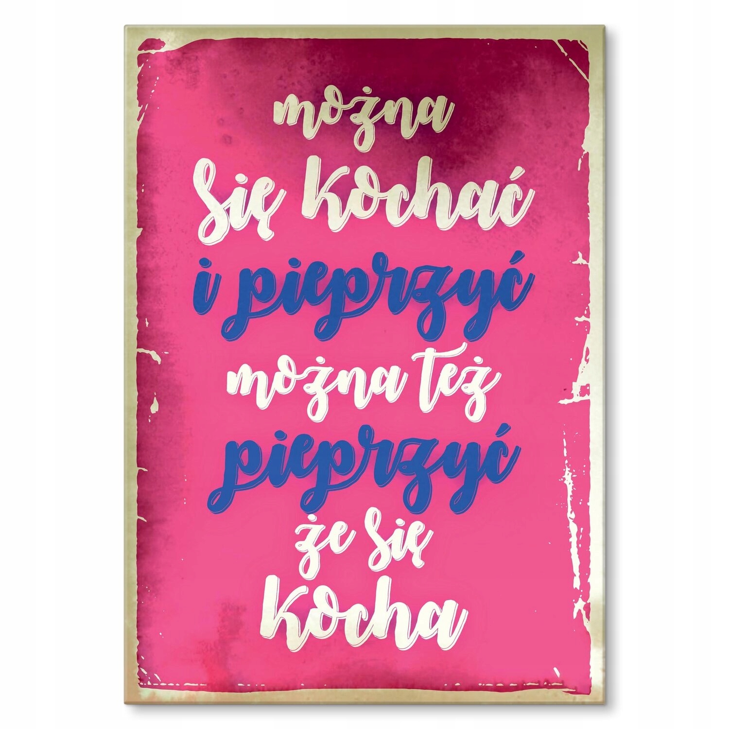 Kovový plakát Můžete milovat a píchat Dárek 30 x 42 cm