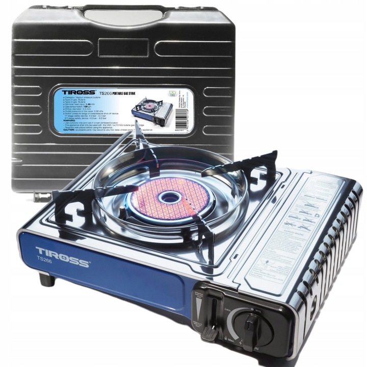 Kuchenka turystyczna Tiross TS-266 srebrna 1650 W