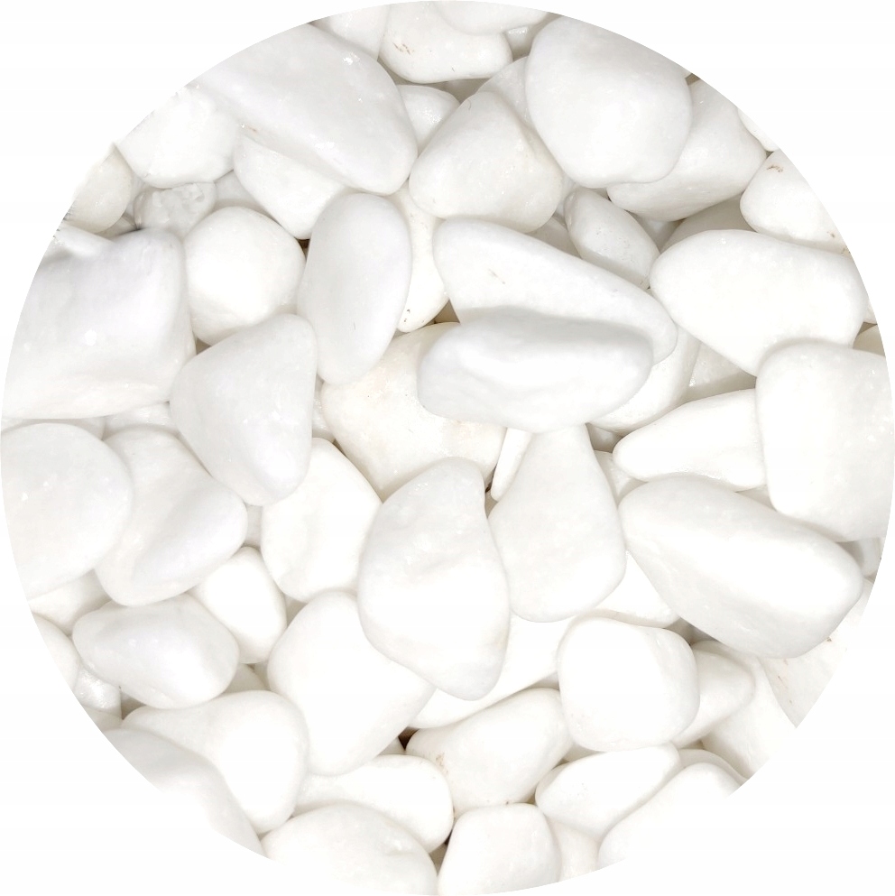 Kámen oblázek zahrady sněhově bílý, řecký, 1-3 cm, oblázky Thassos 25k