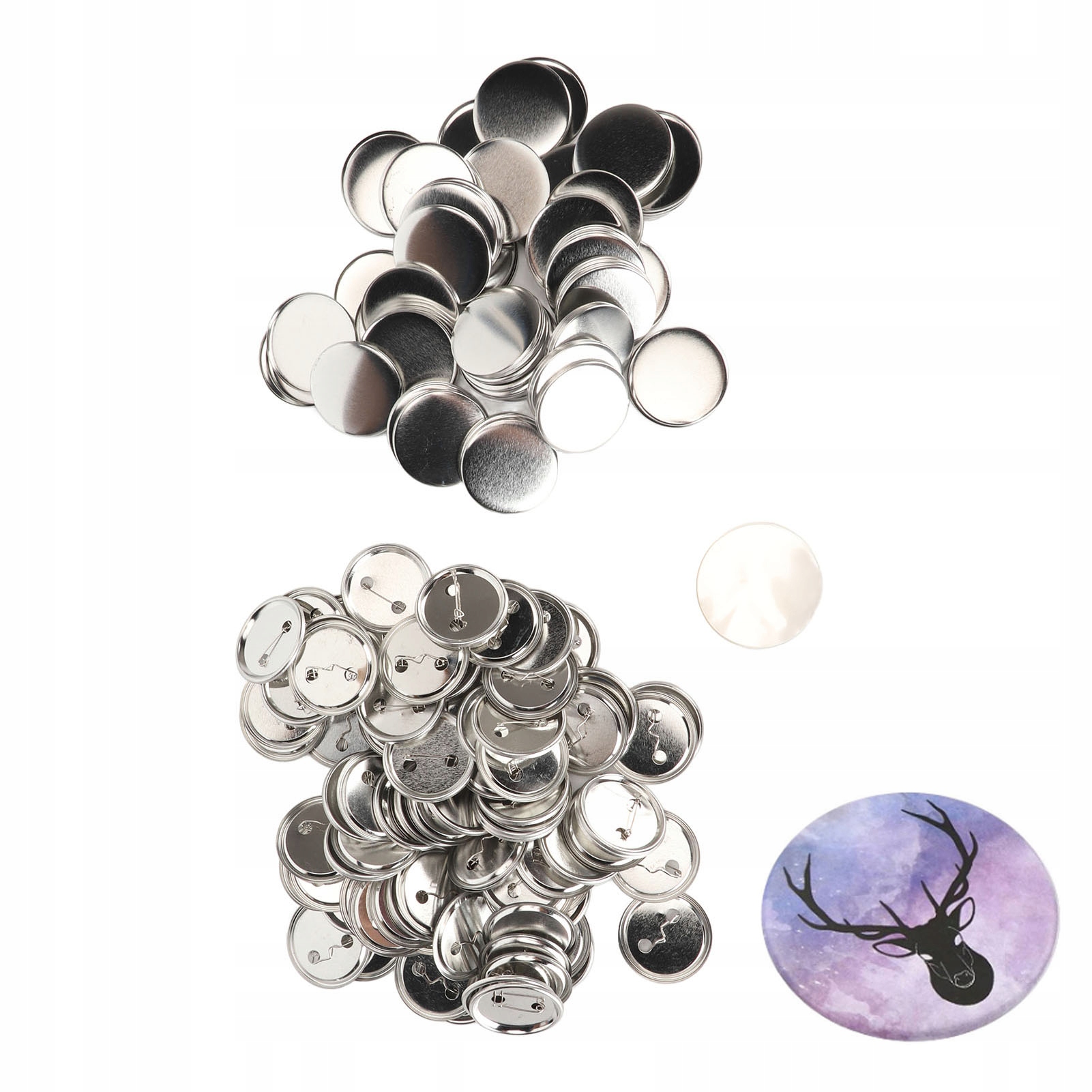 Zestaw 100 sztuk przypinki metalowe 56mm buttony piny pinsy agrafka Diy