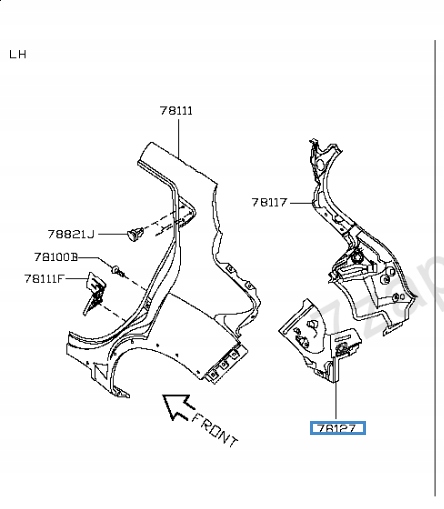 NISSAN JUKE OKULAR TYL LEWY Part number G8137 1KAMA