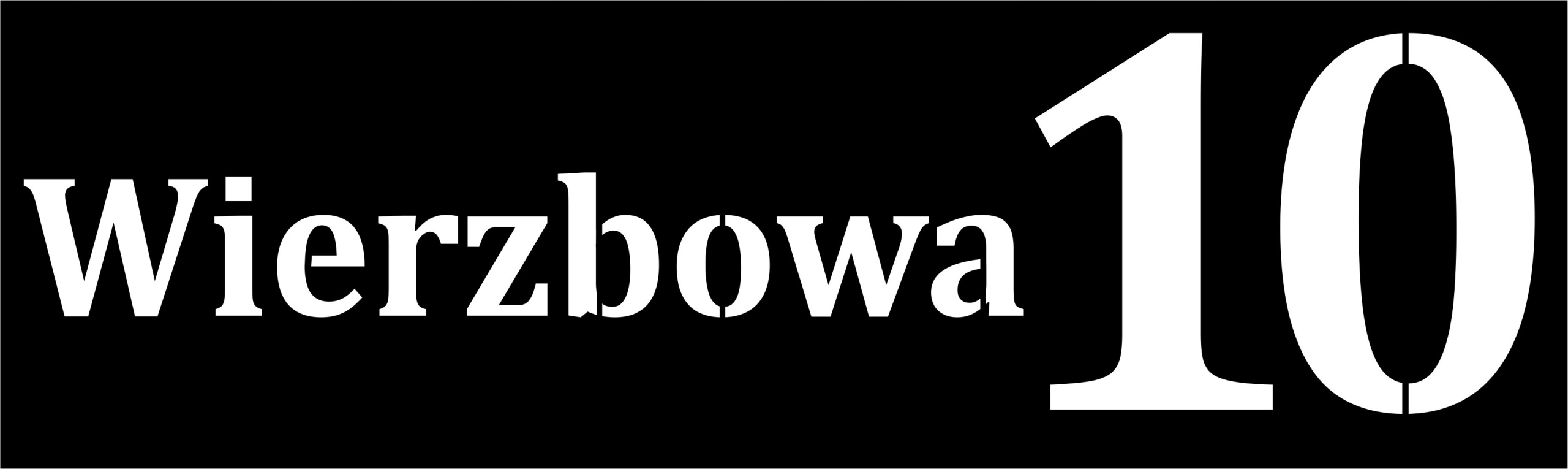 Jednoduchá adresátská cedulka s adresou, číslo domu, obdélník, kovová, 60 cm