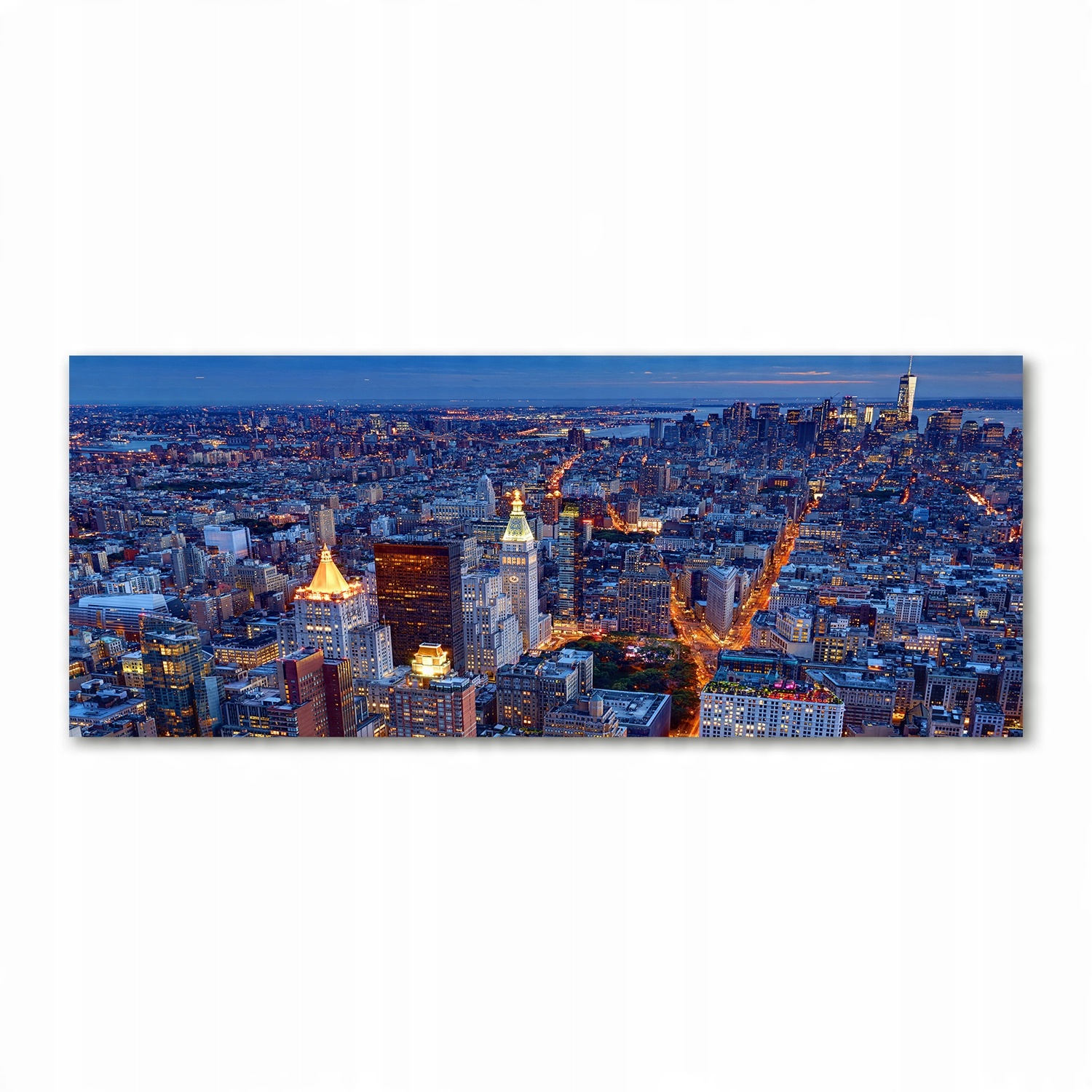 

Foto obraz akryl zdjęcie Manhattan nocą 125x50 cm
