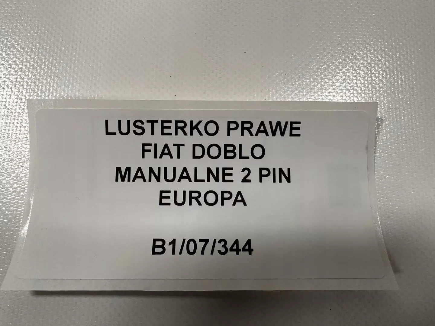 mirror right FIAT DOBLO manually 2 PIN EUROPA